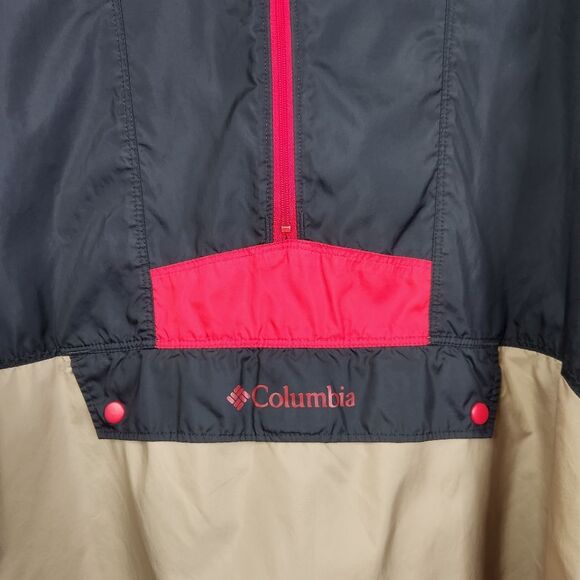 Columbia Mens 1/2 Zip Lightweight Pouch Pocket Long Sleeve Windbreaker Size L - Picture 5 of 10